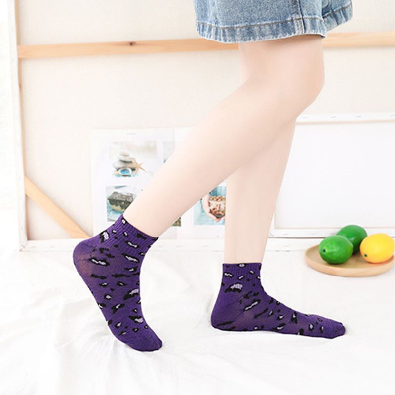 Vớ Cotton Cổ Thuyền 15 Kiểu Hàn Quốc Ngọt Ngào Chống Trượt Cho Nam / Nữ