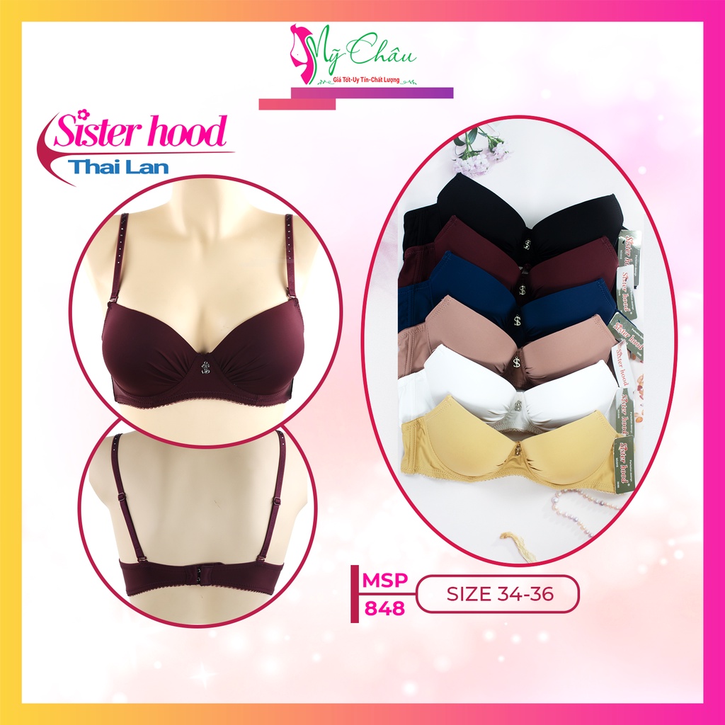 Áo Lót Nữ Thái Lan mút mỏng, Nâng Nhẹ, Có Gọng Tạo Dáng Dễ Thương, Trẻ Trung, Sisterhood 848, Mỹ Châu