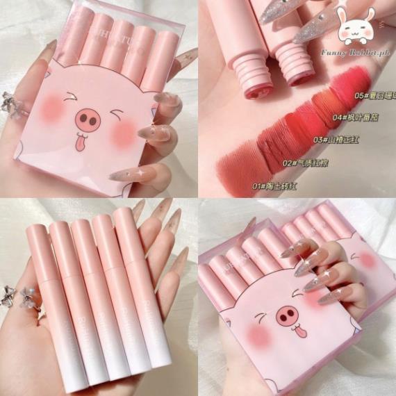 ✨✨ [5 Hộp Quà Tặng] Bộ Son Men Môi Cốc Chống Dính Không Phai Màu Cho Học Sinh Son Môi Màu Trắng Mờ Nhung Mờ Son Bó
