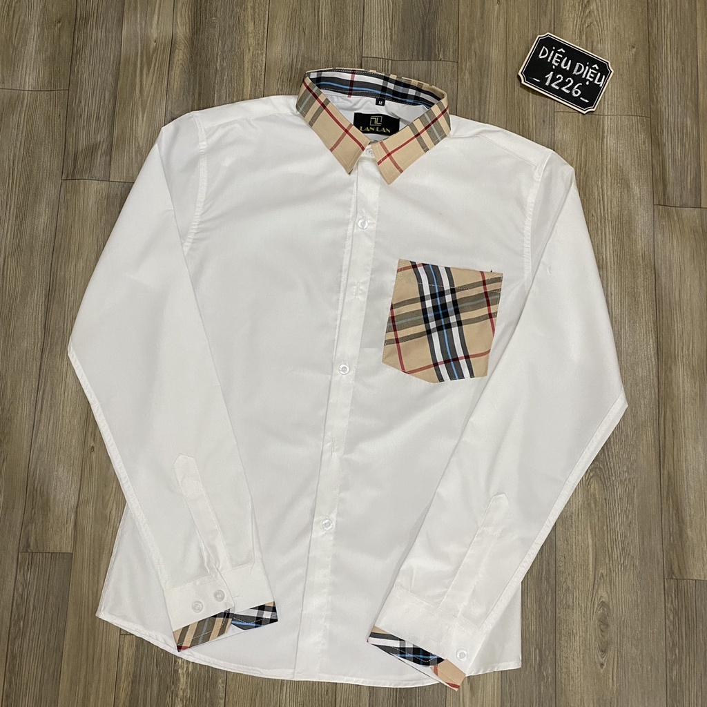 ÁO SƠ MI NAM TRẮNG MIX BBR CÓ TÚI CAO CẤP kèm ảnh thật - Diệu Diệu 1226 | BigBuy360 - bigbuy360.vn