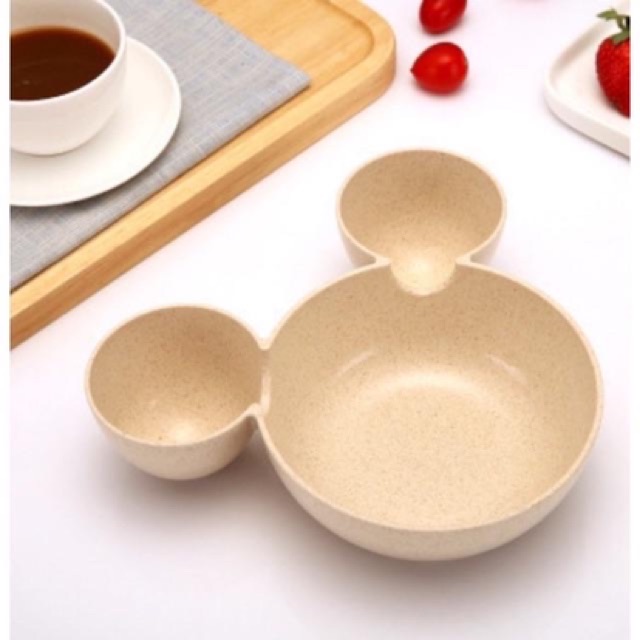 Khay ăn dặm lúa mạch hình Mickey ( không kèm thìa đũa)