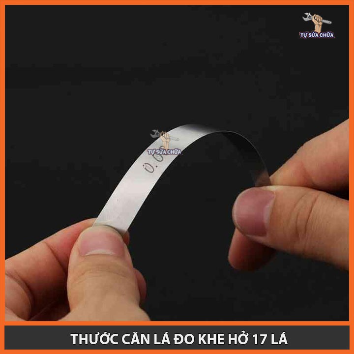 Thước đo khe hở 17 lá 0.02-1mm loại xịn, Dưỡng đo độ dày, Thước căn lá