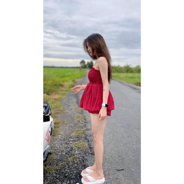 Set babydoll hai dây kèm quần siêu xinh PLS16