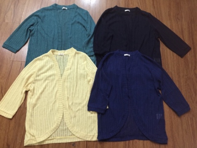 Áo khoác nhẹ Cardigan len xuất Nhật (4 màu)