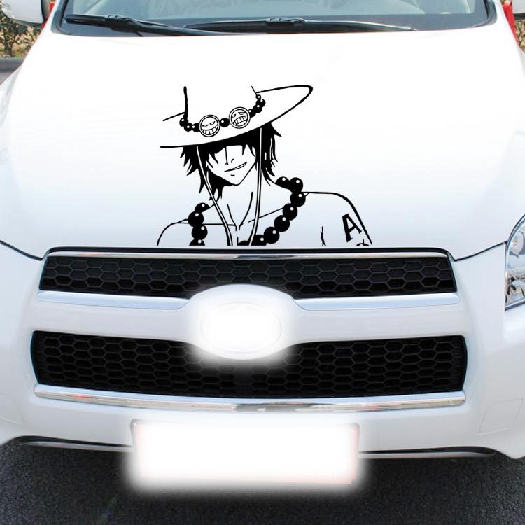 Miếng Dán Trang Trí Xe Hơi / Mô Tô Phản Quang Hình One Piece