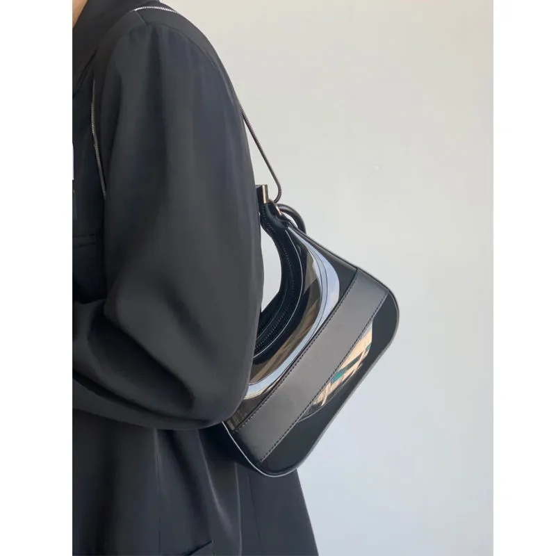 Túi Đeo Chéo Màu Đen Phối Dây Xích Thời Trang Cao Cấp Cho Nữ kf091