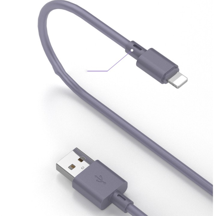 Dây cáp sạc ĐT silicon hỗ trợ sạc nhanh uốn dẻo chống đứt gãy Type C Micro USB dài 1m 25cm