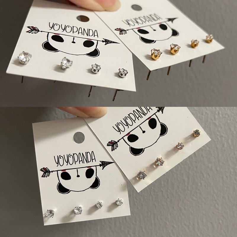 Set bông tai inox titan không ghỉ sét