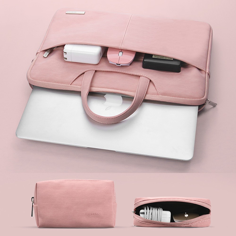 Túi xách laptop, macbook 13/14/15 inch thời trang : Bảo vệ chống sốc - Chống thấm nước - Taikesen TKS034 (Màu Hồng)