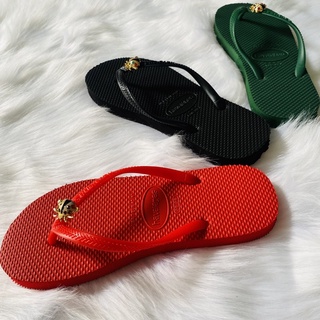 Dép kẹp nữ đính charm bọ cánh cứng siêu hot, dép đi biển dã ngoại