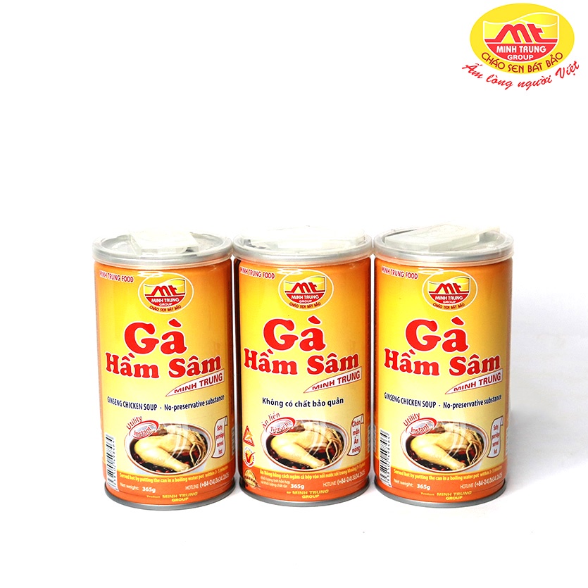 Gà hầm sâm Minh Trung combo 3 lon