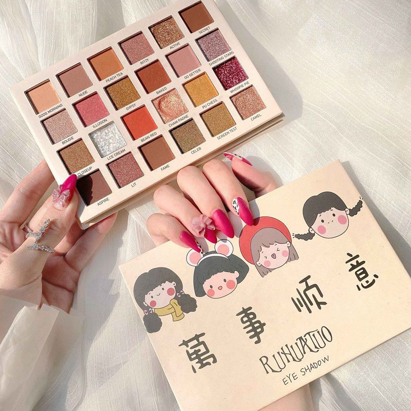 Bảng Phấn Màu Mắt 24 Ô RUHUATUO Nhũ Lì Em Bé Nhật Bản | BigBuy360 - bigbuy360.vn