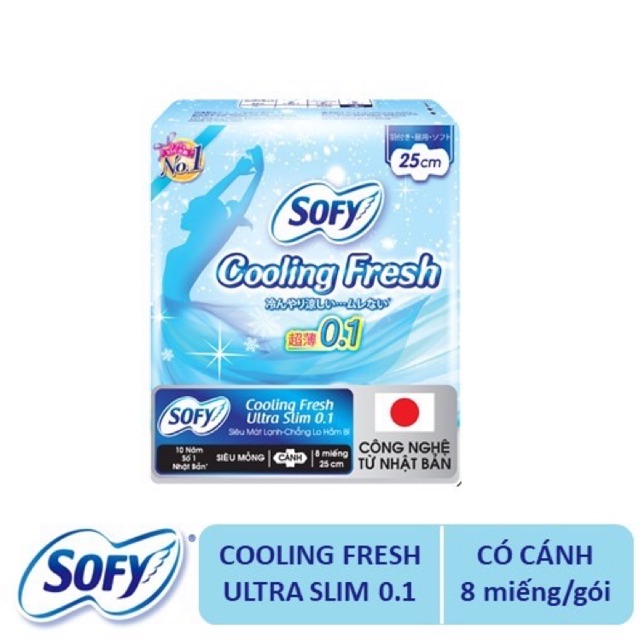 Băng vệ sinh Sofy Cooling Fresh 25cm gói 8 miếng