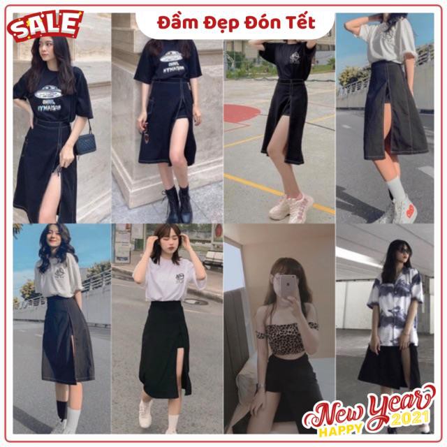 Chân váy Hyon Skirt hack chân siêu dài - dáng váy suông dễ mix sau lưng phối chun co giãn kèm ảnh thật | BigBuy360 - bigbuy360.vn
