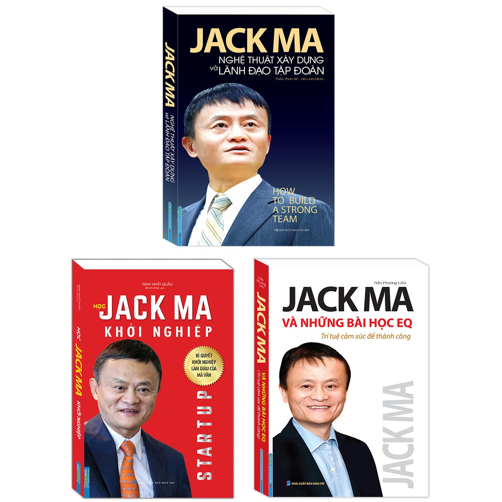 Sách - Combo (3 cuốn) Học Jack Ma khởi nghiệp & Jack Ma và những bài học EQ & Nghệ thuật xây dựng và lãnh đạo tập đoàn