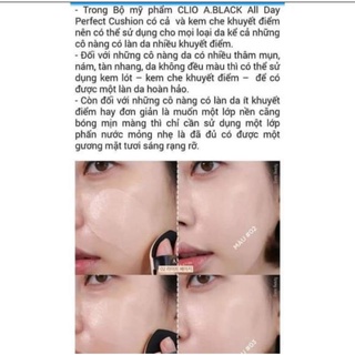 (Đủ bill) Set 3 món phấn nước cushion clio a.black