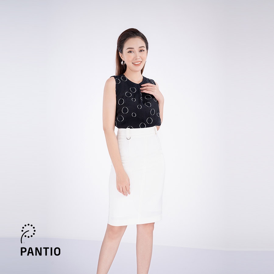 Áo sơ mi chất liệu cotton thiết kế không tay dáng suông FA25074 - PANTIO
