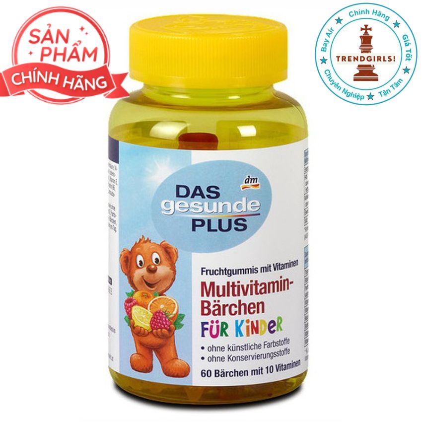 Kẹo gấu vitamin Mivolis Multivitamin Barchen Vị Trái Cây 60 Viên của Đức phù hợp Cho bé từ 4 tuổi trở lên