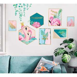 Decal dán tường Khung ảnh chim hạc số 2