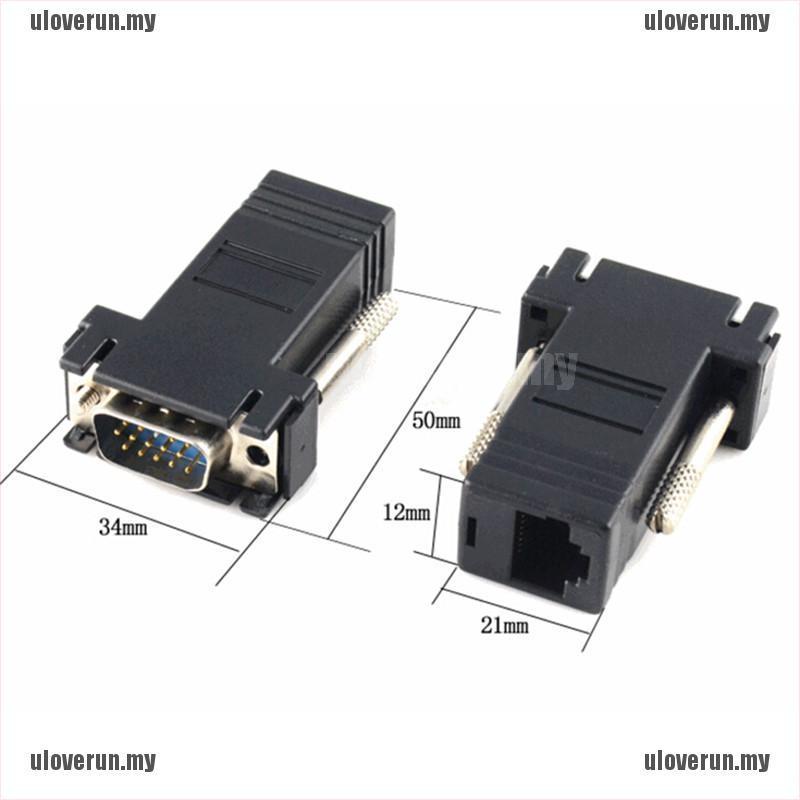 Cáp Nối Dài Vga Rgb Hdbd Sang Lan Cat5 Cat6 Rj45