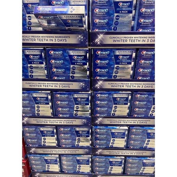 Mẫu mới Kem đánh răng Crest 3D White Advanced 1 cây  Whitening 147g