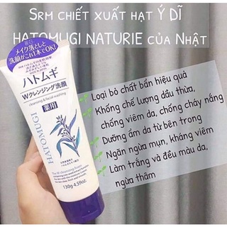Sữa rửa mặt trắng da hatomugi ý dĩ 130g nhật bản