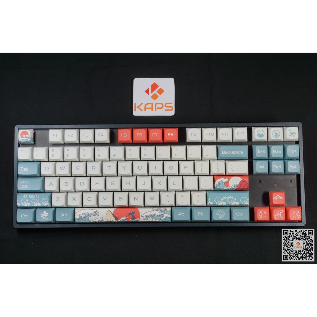 Keycap CORAL SEA - XDA - Thick PBT - Dyesub - 108 nút cho bàn phím cơ (Filco, Leopold, IKBC, Edra, keychron)