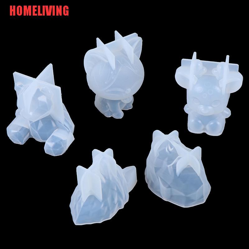 [HOMELIVING] Khuôn silicone Hình Gấu Hình Học DIY Âm Thanh Nổi Trang Trí Gương