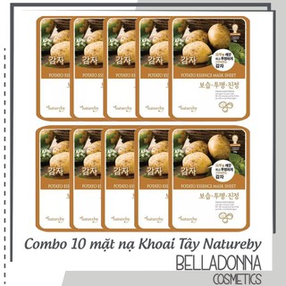 Combo 10 Mặt Nạ Làm Sáng Da từ Khoai Tây Natureby Potato Jelly Essence Mask Sheet 10 x 23g