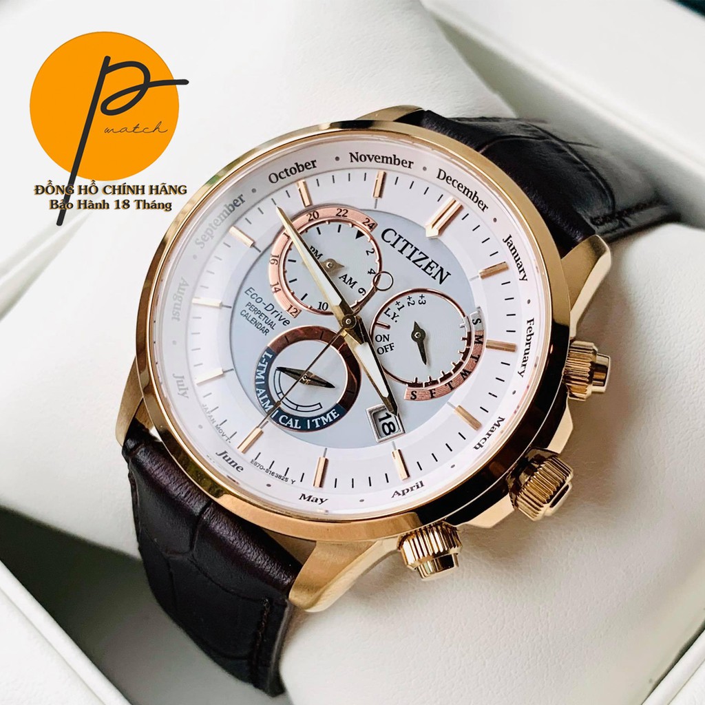 Đồng Hồ Nam Ci.tizen Eco Drive Dây Da Pwatch BL8153-11A Chính Hãng