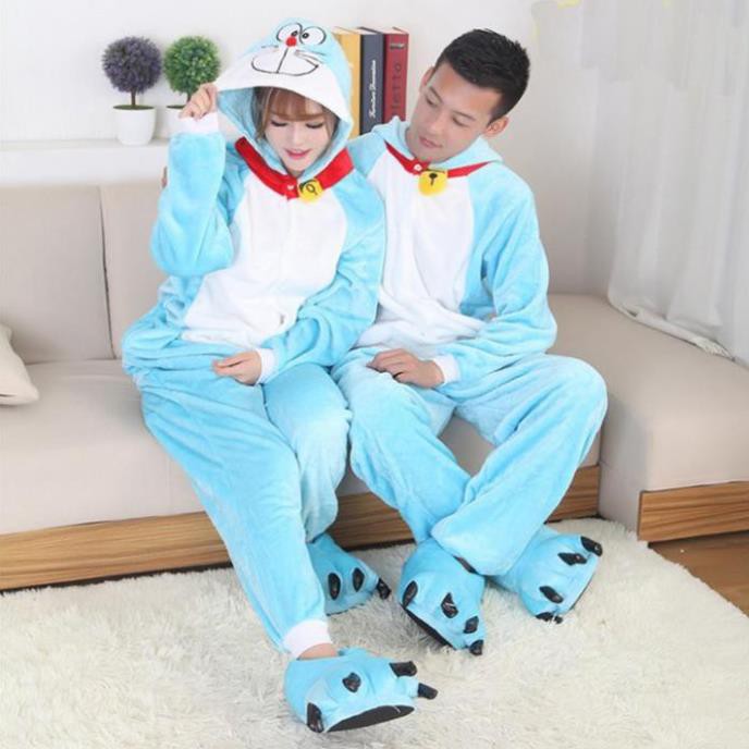 [ FREE SHIP- HÀNG SIÊU CẤP ] Bộ Đồ Doremon Liền Thân Hình Thú Size Cho Nam Và Nữ