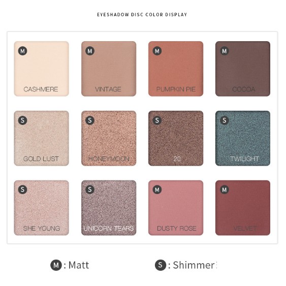 Bảng màu mắt 12 màu Stereoscopic chống nhòe chống thấm nước sành điệu | BigBuy360 - bigbuy360.vn