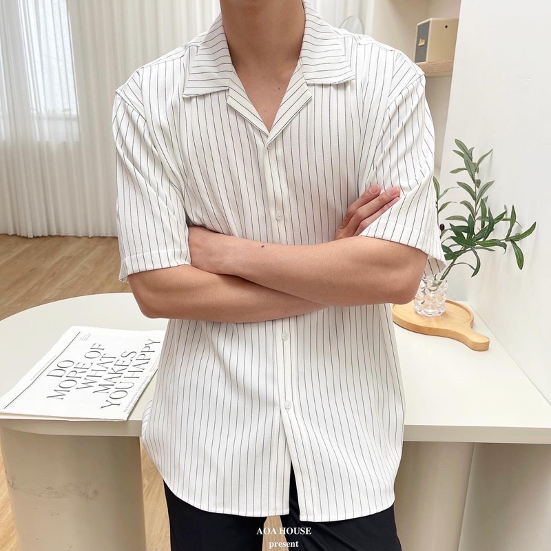 Sơ Mi Sọc Tay Ngắn - Pijma Short Sleeve Shirt (Stripe)