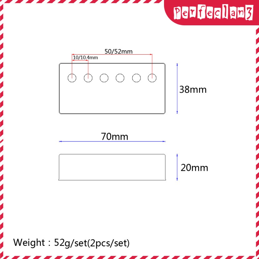 EPIPHONE Bộ 2 Vỏ Humbucker Pickup Cho Đàn Guitar Điện 50 + 52