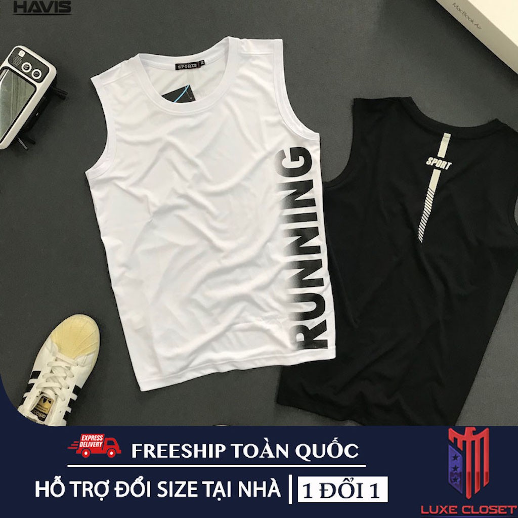 Áo thun nam sát nách Sport Running chất thun thể thao co giãn cực đẹp ASTD065