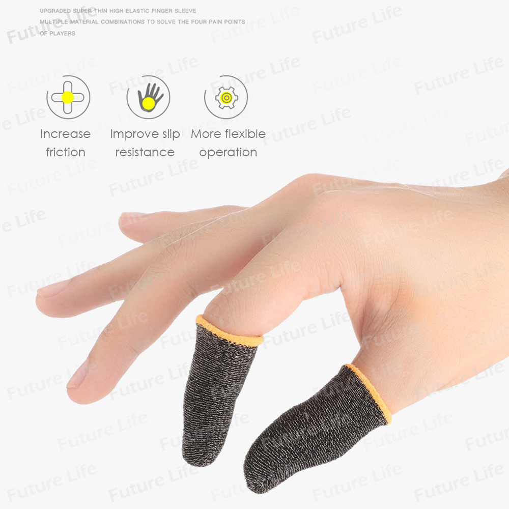 Set 2 găng ngón tay chơi game chạm màn hình cảm ứng chống nước chống mồ hôi hiệu quả