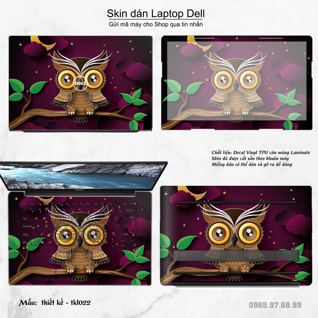 Skin dán Laptop Dell in hình thiết kế nhiều mẫu 5 (inbox mã máy cho Shop)