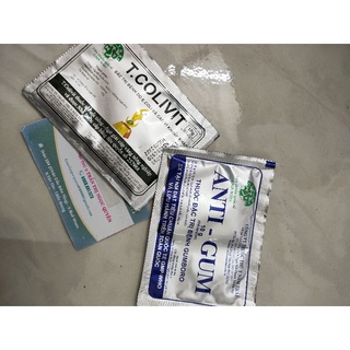 TCovit và Antigum 10g Năm Thái 1 cặp/2 gói phân xanh, phân trắng, gumboro, tụ huyết trùng