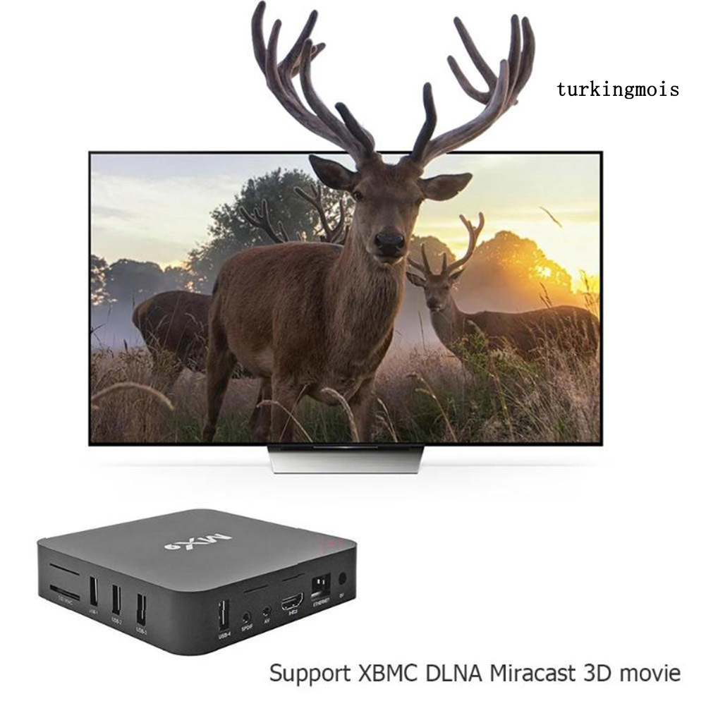Bộ Tv Boxm_Mx9 Quad Core 1 + 8gb Hdmi-Sdi Sd Slot Tv Set-Top Box Android 7.1 Và Phụ Kiện