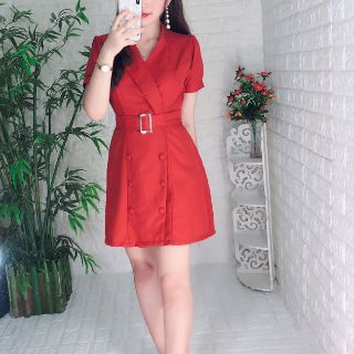 Đầm cổ vest