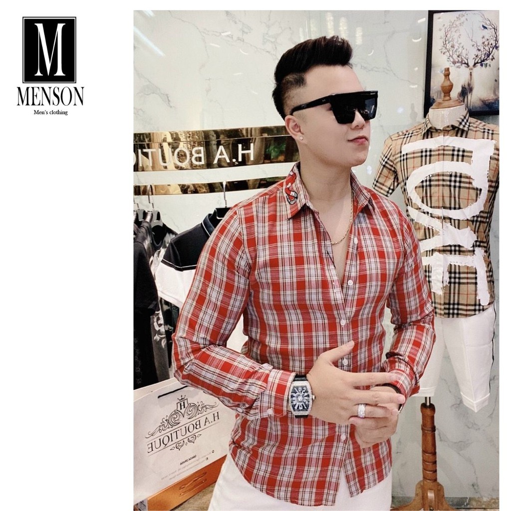 ⭐️SIÊU PHẨM⭐️Áo Sơ Mi Nam Dài Tay Kẻ Caro Chất Mát Mùa Hè - Áo Sơ Mi Nam dài tay họa tiết cao cấp MENSON M6025 | BigBuy360 - bigbuy360.vn