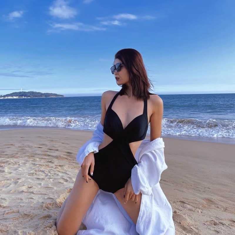 [XẢ KHO] Bộ bơi một mảnh khoét eo quyến rũ phong cách Hàn - BKN018