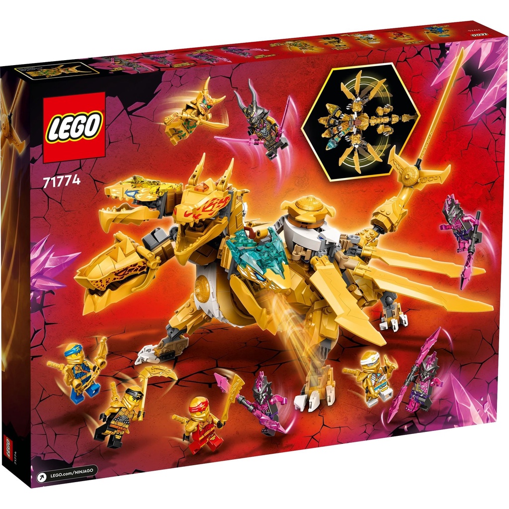 71774 Đồ chơi lắp ráp Iego Ninjago Crystalized Lloyd's Golden Ultra Dragon - Siêu Rồng vàng của Lloyd