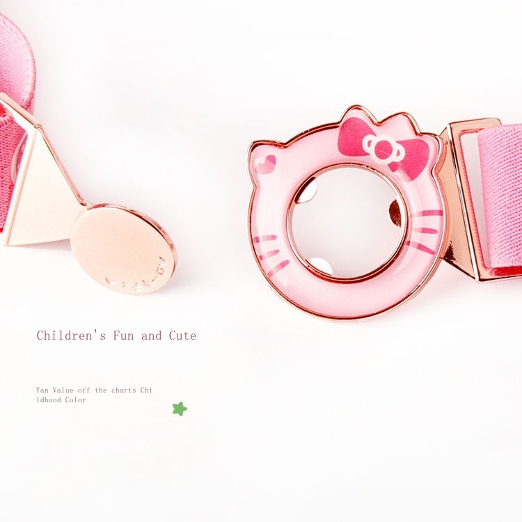 Thắt Lưng Co Giãn Có Thể Điều Chỉnh Độ Dài Thoải Mái Hình Mèo Kitty Cho Bé Gái