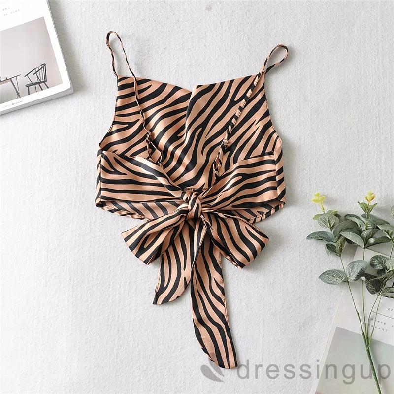 Áo Lửng Không Tay Họa Tiết Ngựa Vằn Thời Trang Cho Nữ | BigBuy360 - bigbuy360.vn