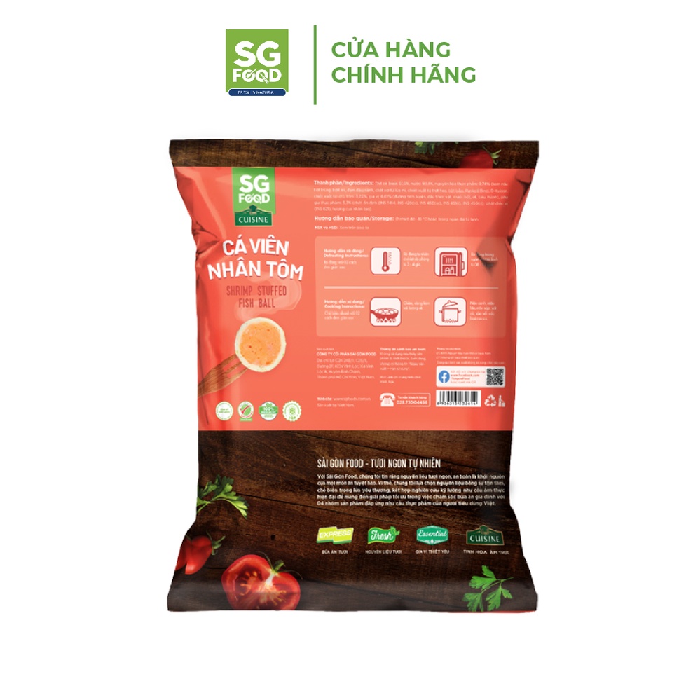 Cá Viên Nhân Tôm SG Food 500G