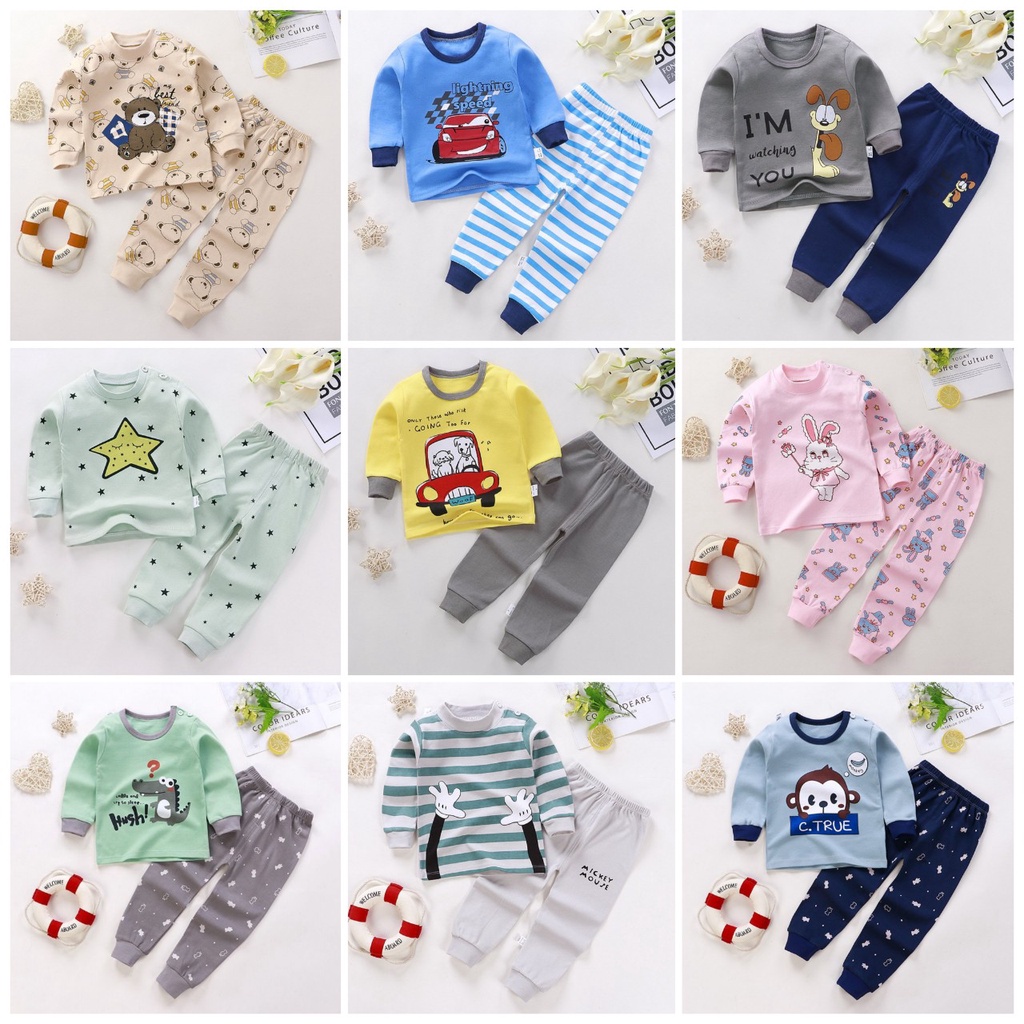 BỘ QUẦN ÁO TAY DÀI CHO BÉ FREESHIP quần áo thu đông chất cotton, hàng đẹp chuẩn quảng châu