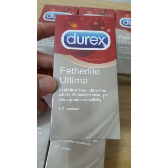 [Hàng Chính Hãng] - Bao Cao Su SIÊU MỎNG Durex Fetherlite Ultima Size 49-52mm - Hộp 12 cái