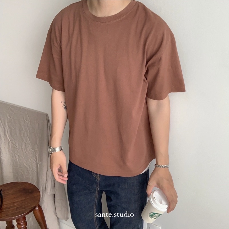 Áo thun trơn áo phông trơn nam basic cổ tròn vải cotton 2 chiều thoáng mát BY SANTÉ | BigBuy360 - bigbuy360.vn