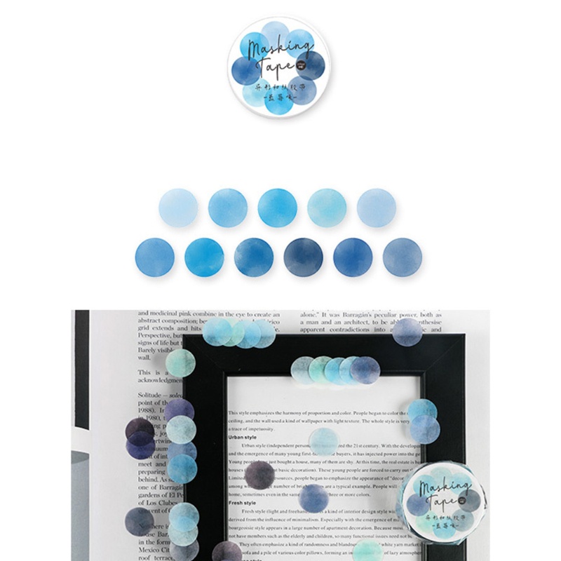 Set 100 băng keo dán chấm bi nhiều màu sắc